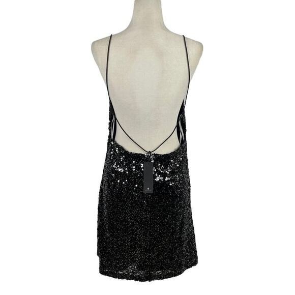 NWT Lulus Force of Fashion Black Backless Sequin Dress - Picture 9 of 14